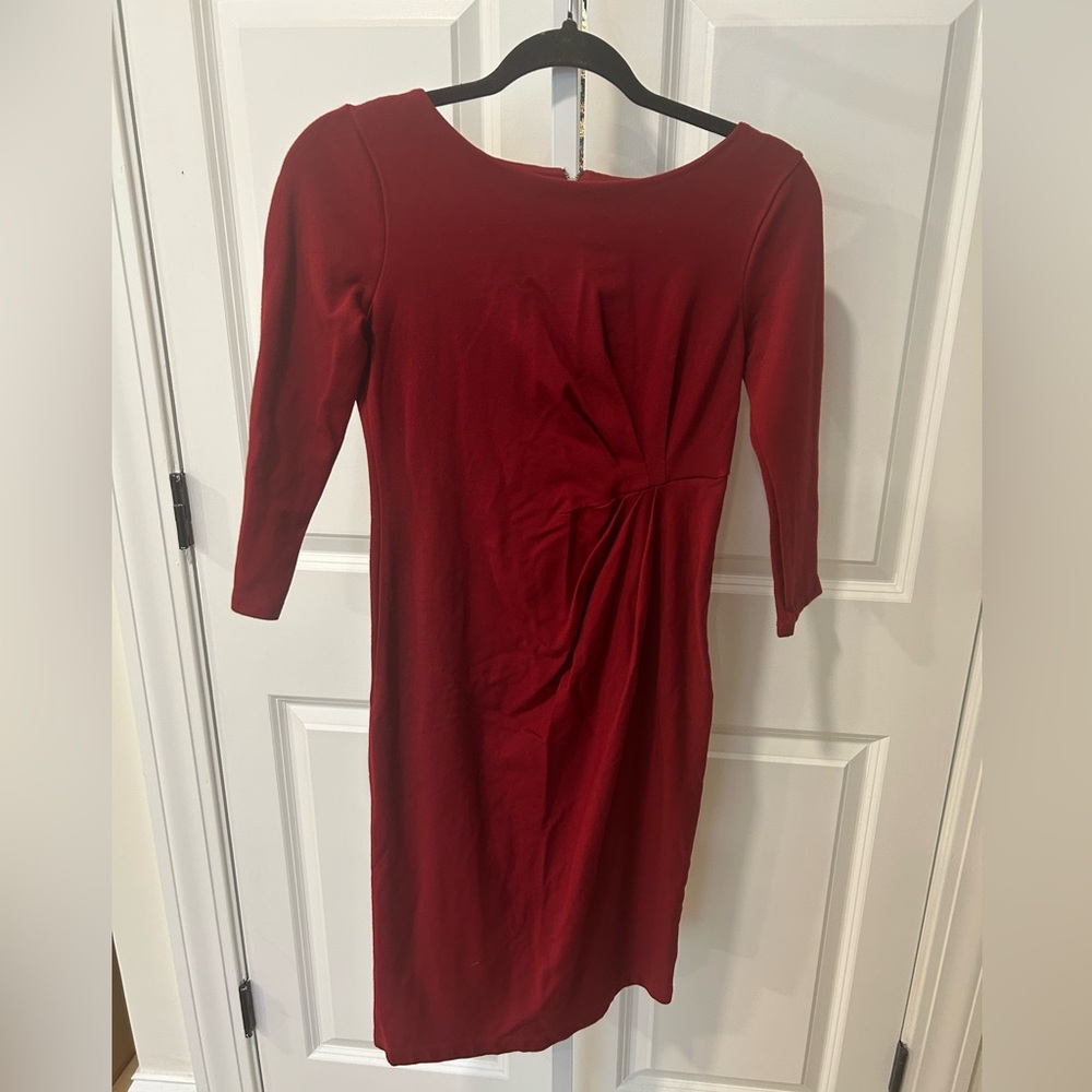 Lands' End Red Long Sleeve Dress